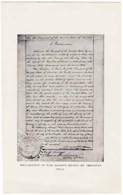 Declaration of War against Mexico by President Polk